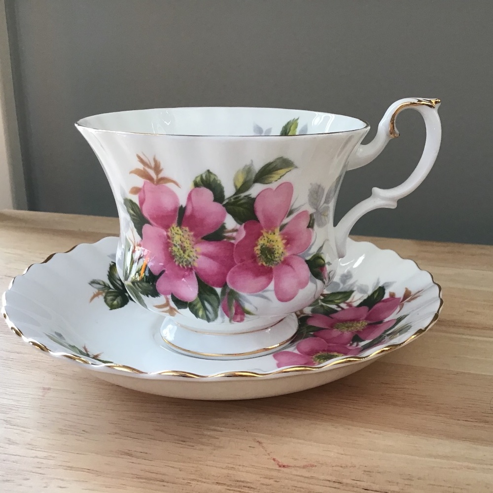 Royal Albert Prairie Rose Tea Cup & Saucer